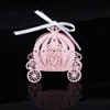 2019 50st Laser Cut Pumpkin Carriage Wedding Candy Favor Box Pearl Color Paper Candy Box Baby Shower Birthday Gift25p