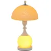 Bedroom Beside Table Lamp Modern Glass Mushroom Lampshade Decoration Stylish Study Room Desk Lights Lighting