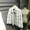 女性の新しいナチュラルジャケット本物のジャケットショートミンクコートファッション暖かいカジュアル