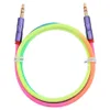 3.5mm pomocnicze Aux Extension Cable Audio Nylon Braided Male Stereo Cord 1m dla iPhone Samsung Mp3 Speaker Tablet PC