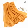 Atacado-t Venda bolha Chiffon Scarf Xailes Big Size 180 * 85 centímetros Two Face Plain Solider Cores Hijab lenços muçulmanos / lenço 22 cores