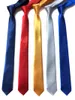 Cravatta da uomo 145 * 5 cm Cravatta da uomo 35 colori Paisley Cravatta da lavoro classica solida Cravatta da sposa casual Nave libera
