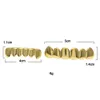 Real gold plating teeth grillz glaze gold grillz teeth hip hop bling jewelry men body piercing jewelry 150001