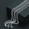 Ketting ketting kettingen 925 Sterling zilver 2 2,5 mm breedte links 45 50 55 60 65 70 75 80 cm Gotische punk handgemaakte designer ketens fijne sieraden accessoires geschenken voor mannen vrouwen vrouwen