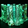 Smoking Pipes YHSWE Silicone Hookah Bong Glow in the dark with Glass Bowl Beaker Shape Smoke Water Pipe