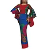 Vår Afrikansk lång klänning för kvinnor Patchwork Afrika Klänningar Dashiki Afrikanska Klänningar Elegant Klänning För Ladies WY3660