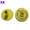 Yellow FDX-B ISO11784/5 Livestock LF RFID Animal Ear Tag Animal RFID Electronic Ear Tag with EM4305 For Animal Identification Management