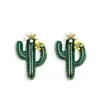 S1405 Fashion Jewelry Green Cactus Earrings Vintage Cactus Stud Earrings9190483