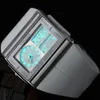 Ohsen Brand LCD Digital Dual Core Watch Водонепроницаемые открытые спортивные часы тревоги хронограф Backlight Black Rubber Men.