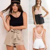 Hot Summer Casual Femmes Shorts Avec Cordon Nouveau Design Plage Taille Haute Court Mode Lady Femmes Pantalon Avec S-XXL