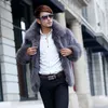 Faroonee Faux Fur Coats Men's Brand Roupes Manga longa Turn Down Down Toary sobretudo inverno quente fora do casaco peludo 2B0362