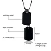Personalized Black Gold Tone Double Dog Tag Pendant Necklace for Men Women Stainless Steel Male Jewelry with 24" Free Engraving