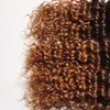 Brazilian Ombre Deep Curly Hair Bundles 3 Tone 1B430 Brown Ombre Brazilian Curly Virgin Human Hair Weaves5403654