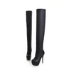 Designer-e hot seller new style Knee Boots high heel Heel lifed Thigh-High FabricBoots Fashion Boots 074