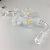 Reator amarelo cádmio núcleo quartzo banger prego 10mm/14mm/18mm masculino feminino conjunto fumar óleo Dab Rig dd