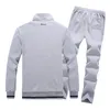 Primavera Homens Tamanho 8xl 2019 Casual Sportswear Terno Com Capuz Sweatshirt Tracksuit Homens Solid Zipper Jackets Hoodies + Calças Define Masculino