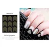 Prego NA011 ouro Metal 3D Stickers Stripes linha onda Adesivo DIY Nail Art Manicure Adesivo Decalque água Deslize unhas Dicas Adesivos