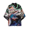 Mäns Jackor Män Streetwear Sommar Tryckt Flera Färger Half Sleeve Kimono Japansk stil Mens Casual Tunn Cardigan Outwear1