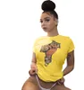 Femmes Simple T-shirt Col Rond O cou US Dollar Imprimé T-shirt à Manches Courtes Designer T-shirt Tops Tee LJJA2585