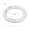 9 LED-CIRLINE-lamporlampor - 8 tum 10W 6000K Cool White 1200LM 8 "LED-cirkulära taklampor FC8T9