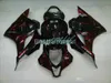 혼다 CBR 600RR 09 10 11 Red Flames 블랙 페어링 세트 CBR600RR 2009 2010 2011 xs06