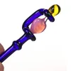 물 담뱃대 다채로운 DAB 유리 Dabber 핑크 스틱 조각 도구 왁스 도구 carb 모자 쿼츠 빌리지 굴착기