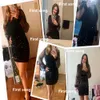 Primera canción Vestido sexy de lentejuelas para mujer Nuevo 2019 vestido de verano negro retro elegante de un hombro largo para mujer
