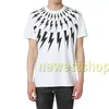 EQFK Europe Summer Mens T Shirts Designer Tshirt Men Collar White Geometry Printing Short Sleeve T-shirt Designers Unsex Cotton Tee Tops