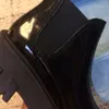 Stivali britannici di vendita-moda calda Stivali a punta tonda Martin Stivali con tacco grosso Punta arrotondata Stivaletti con tacco corto da 6 cm