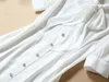 Robe longue blanche sexy pour femmes, manches courtes, chemise mi-longue