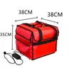 12V pizza insulation package thermostat heated suitcase Ice pack travel takeaway box lunch bag food delivery outdoor handbag water224f