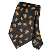 Hi-kravat Yüksek Kalite Ipek Erkek Kravatlar Moda Siyah Bağları Erkekler Için Ipek Kravat Altın Pattren Resmi Gömlek Kravat Düğün İş N-3008 Için