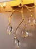 Retro złota kryształowa brama kinkiet nowoczesny chodnik światła ściany sypialnia księżniczka pokój led lampa biała cienia E27 Kryształowy lampa ścienna Myy