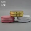 100g Silver Pink Gold White Aluminum Jar Cosmetic Lip Balm Eye Cream Bottle Wax Tin Empty Lotion Containers Free Shipping