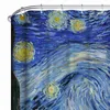 Starry Night Shower Curtain tryckt van Gogh världsberömda målningar Polyester Fabric Print SC003 Y200108