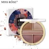 MISS ROSE Palette de fards à paupières 5 couleurs Matte Glitter Nude Eye Shadow Base Maquillage Cosmétique Nake Palettes d'ombres professionnelles