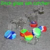 Roken Glas Ash Catchers met Male 14mm Gezamenlijke Quartz Bangers Bubbler Glas Ashcatcher Bong Ashcatcherd 5 ml Siliconen Container