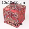 Kleine kubus houten opbergdoos katoen gevulde hoge einde decoratieve ambachten steen verzamelen box luxe chinese zijde brokaat cadeau verpakking dozen