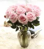 Fiori artificiali Rose Bouquet Wedding Home Party Decorazione stelo singolo Fiori di seta Floral Rose7678733