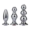 Sexo anal de aço inoxidável de aço inoxidável Metal -Butt Plug Massager Vaginal Prostate Adulto Toys A65