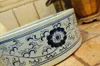 Blue And White Chinese Antique ceramic sink wash basin Ceramic Counter Top Wash Basin Bathroom Sinks commercial bathroom sinks