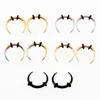 1.6mm*10mm Surgical 316L Stainless Steel Nose Studs C Shape Nose Rings With Silicone Loop Piercing Jewelry 5 Colors