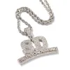 Nuovo stile micro intarsiato zircone SD Hip Hop gioielli lettera SUPPLYONDEMAND collana pendente per uomo donna