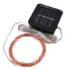 Solar String Fairy lumières chaudes blanches chaudes 5m 50 LED étanche Guirlande d'extérieur Lampe de puissance solaire Noël pour la décoration de jardin