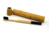 Conjunto De Escova De Dentes De Bambu Com Tubo De Bambu Escova De Dentes De Viagem De Escova De Dentes De Careta Macia Embalagem De Adultos SN3373