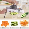 304 Rostfritt stål Bladesj Mandoline SLICER MANUAL VEGETABLE CUTTER Professionell rivare Justerbar multifunktionsskivor Peeler Köksverktyg