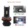 2 pièces paire H8 H9 H11 120W voiture LED antibrouillard Auto ampoules feux de route lampe de course haute puissance éclairage blanc LED Bulb7072649