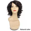 Ombre color machine made short wig natural color Honey blonde Medium brown Bungundy loose wave Brazilian Indian non-remy human hair wig