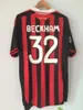 Retro klassieke Milan voetbalshirts 1995 96 97 98 99 2000 01 02 03 04 05 06 07 08 09 2010 PIRLO MALDINI KAKA Shevchenko WEAH BIERHOFF AC RONALDINHO BAGGIO voetbalshirt