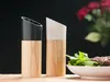 Wooden manual creative pepper mill pepper powder sea salt grinding bottle seasoning bottle seasoning jar.